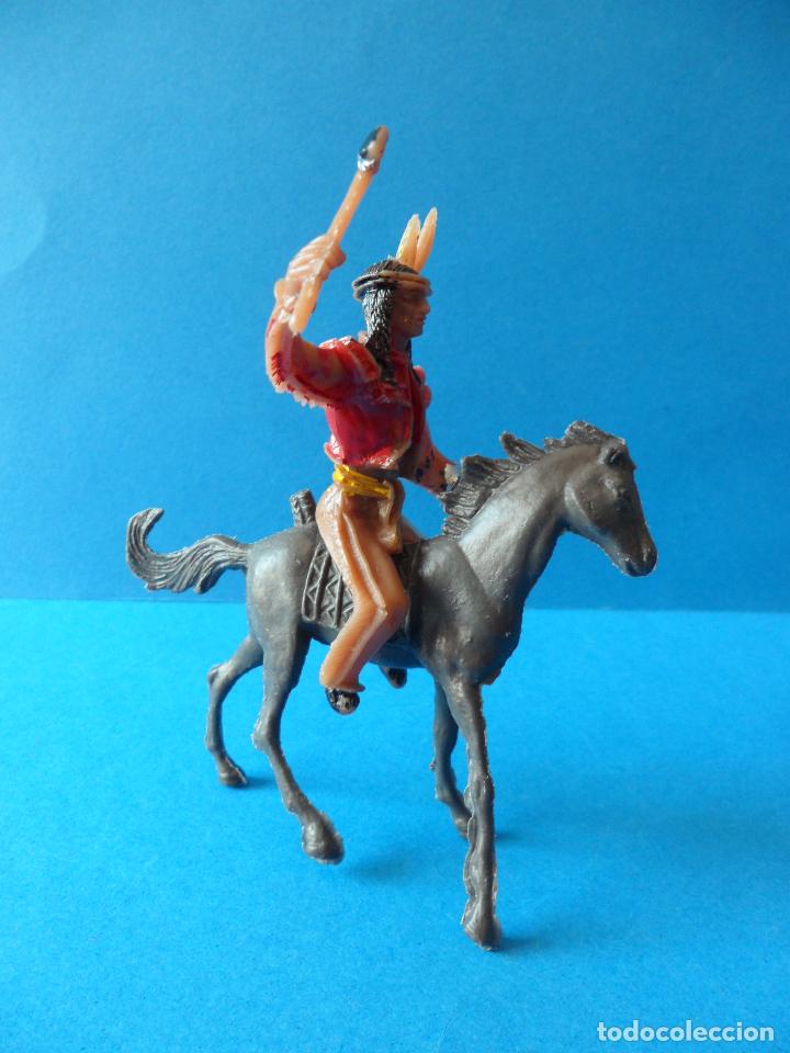 Figuras de goma y PVC: Indio a Caballo COMANSI - A&ntilde;os 70 - Foto 2