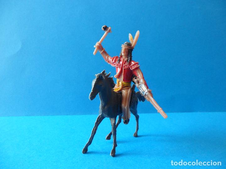 Figuras de goma y PVC: Indio a Caballo COMANSI - A&ntilde;os 70 - Foto 1