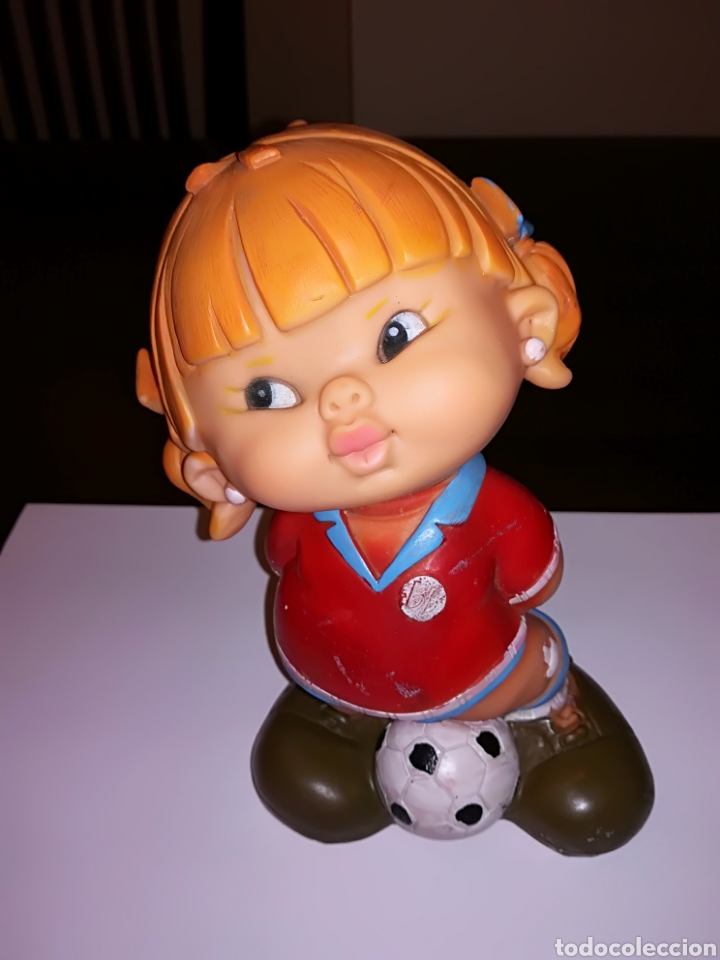 Figuras de goma y PVC: JUGASA NI&Ntilde;A FUTBOLISTA DE CHIFLE MADE IN SPAIN 1966