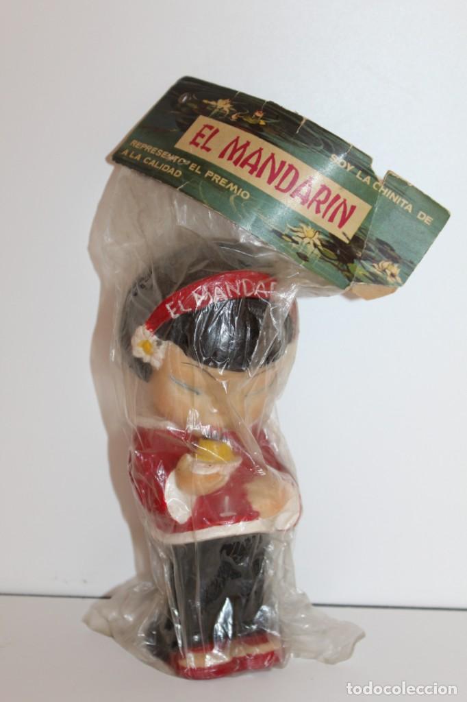 Rubber and PVC Figures: FIGURA DE GOMA PUBLICIDAD FLAN CHINO EL MANDARIN CON SU BOLSA DE ORIGEN - MU&Ntilde;ECA CHINA
