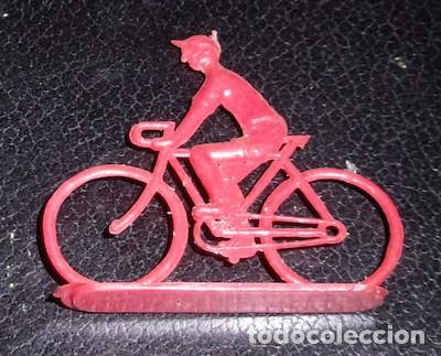 Figuras de goma y PVC: CICLISTA MONTAPLEX, DE PL&Aacute;STICO DURO - Foto 1
