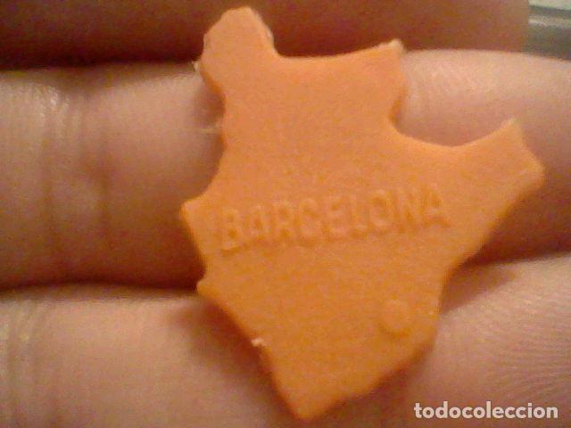 Gummi- und PVC-Figuren: mapa espa&ntilde;a PUZLE PUZZLE PIEZA PLASTICO MONOCROMO BARCELONA NARANJA