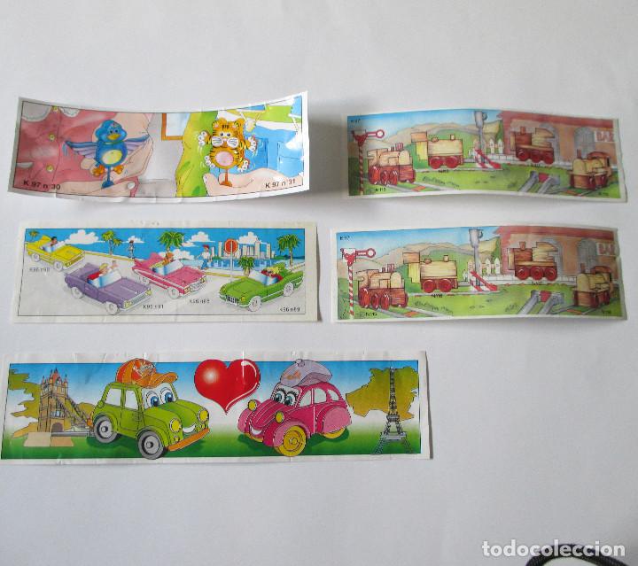Figuras de Goma Kinder: PAPELES KINDER MU&Ntilde;ECOS 90 MONTABLE INSTRUCCIONES BPZ TREN