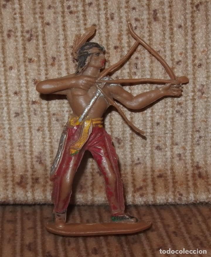 Figuras de goma y PVC: INDIO CON ARCO,COMANSI,A&Ntilde;OS 60 - Foto 1