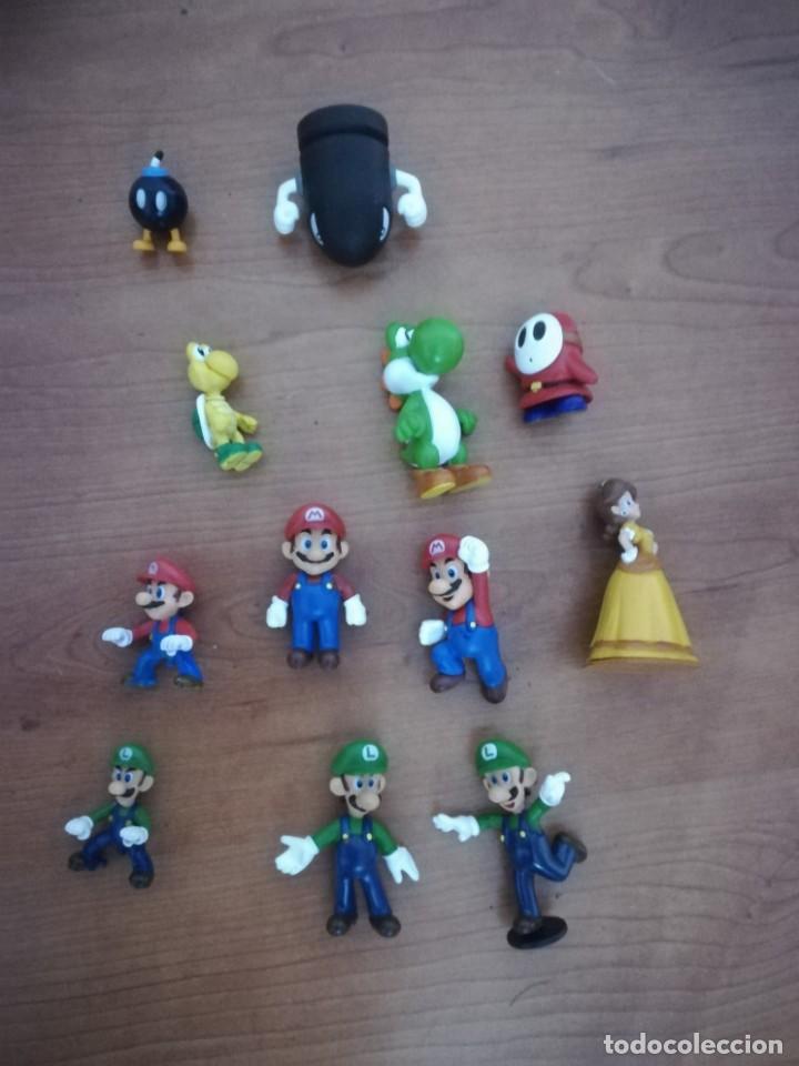 Lote de figuras pvc Mario Bross, Luigi