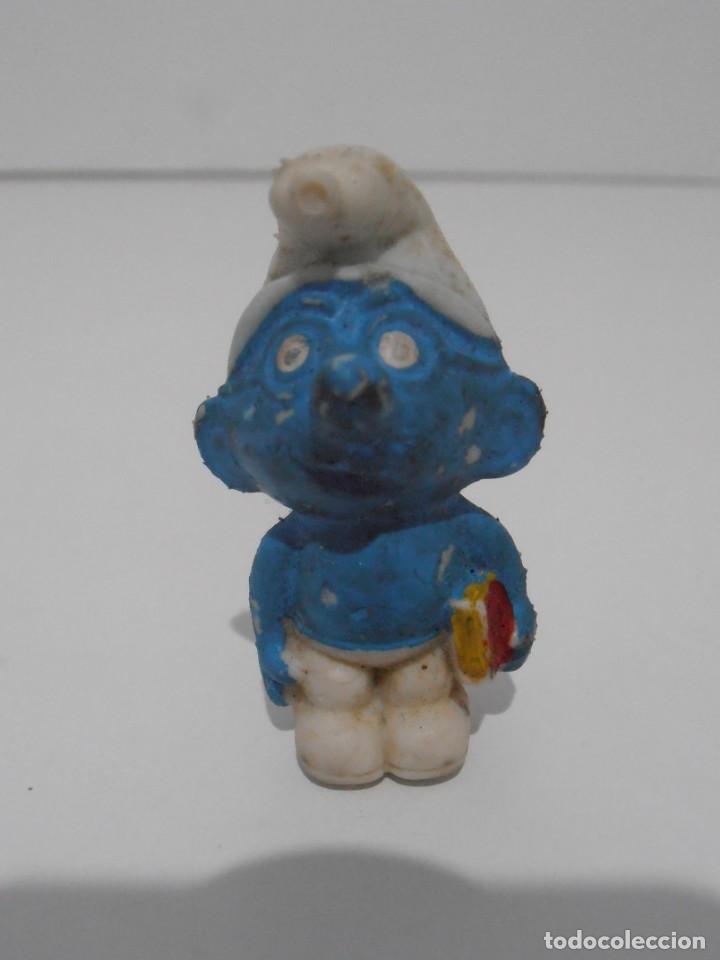 Figuras de goma y PVC: PITUFO PVC CON LIBRO, SMURF - Foto 1