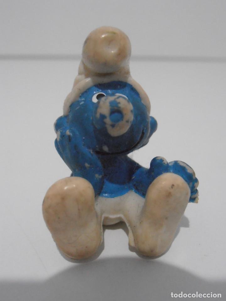 Figuras de Goma y PVC: PITUFO PVC SENTADO, SMURF