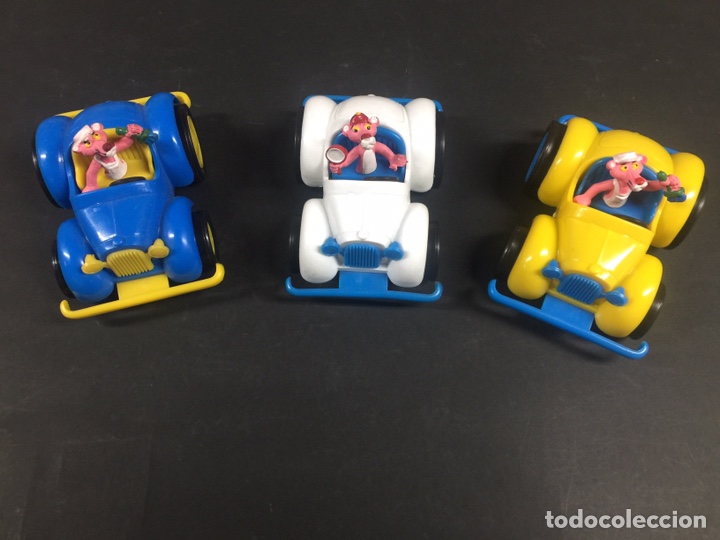 Figuras de goma y PVC: Pack de tres coches pantera rosa - Foto 1