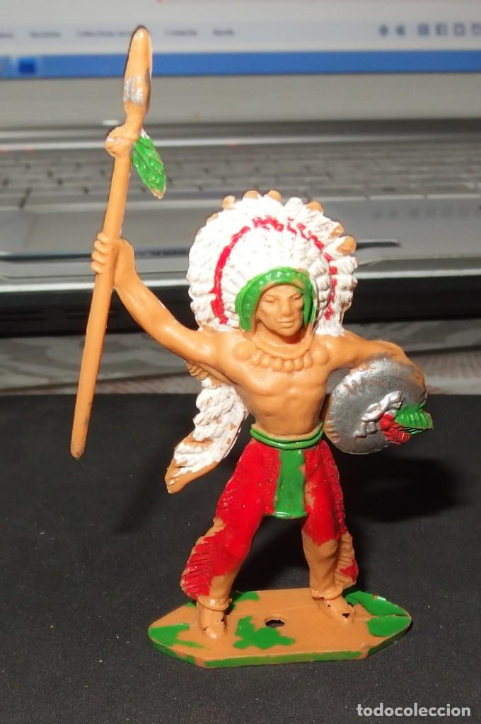 Figuras de goma y PVC: JEFE INDIO DE COMANSI,A&Ntilde;OS 70 - Foto 1