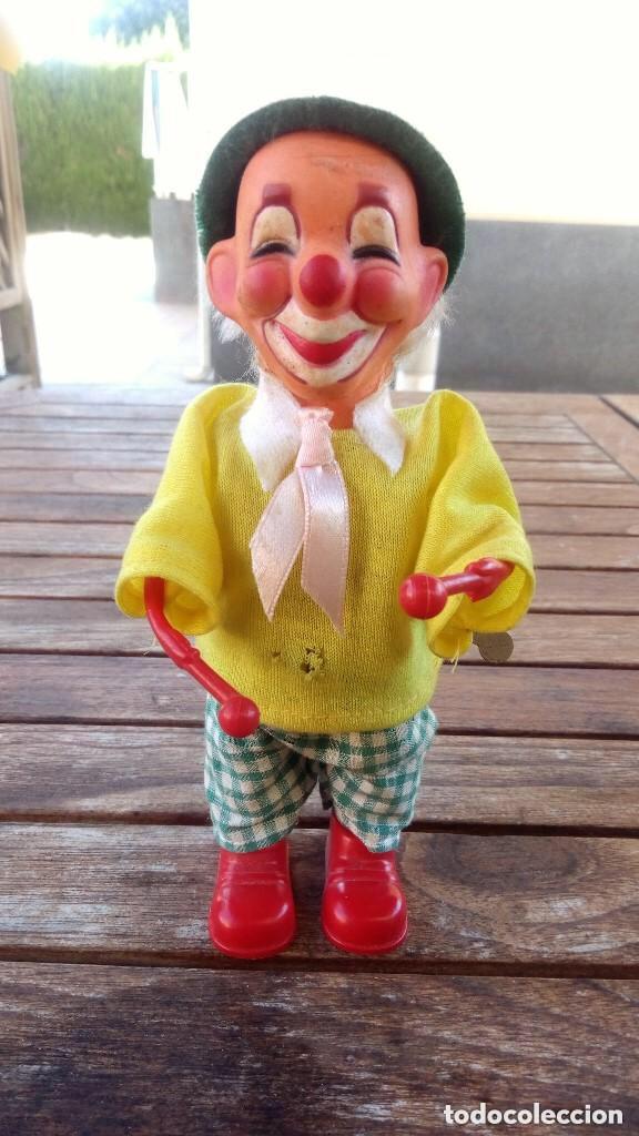 Gummi- und PVC-Figuren: JUGUETE DE CUERDA - PAYASO CON MARACAS, FUNCIONA, MADE IN CHINA