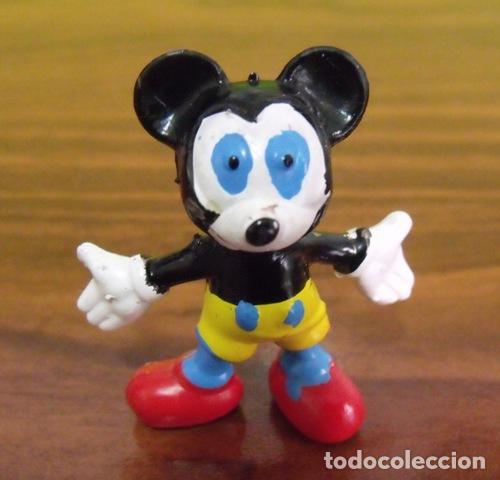 Figuras de Borracha e PVC: Figura PVC Goma Dura Mickey Mouse - Pintada a Mano