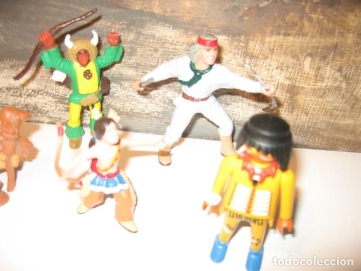 Figuras de goma y PVC: LOTE DE CINCO INDIOS DIFERENTES - Foto 3