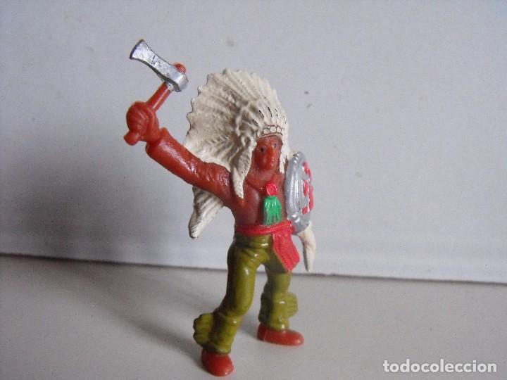 Figuras de goma y PVC: COMANSI. Jefe indio a pie. Oeste. - Foto 1