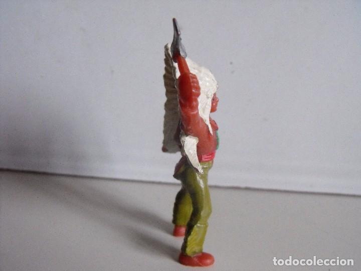 Figuras de goma y PVC: COMANSI. Jefe indio a pie. Oeste. - Foto 2