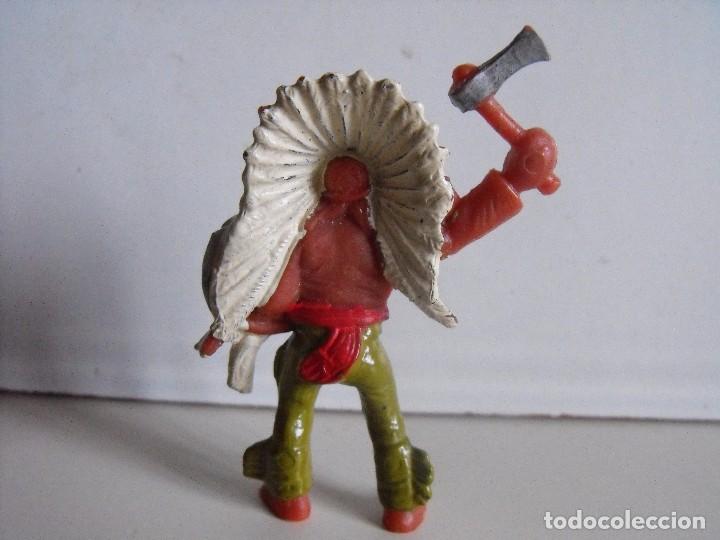 Figuras de goma y PVC: COMANSI. Jefe indio a pie. Oeste. - Foto 3