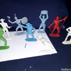 Figuras de Goma y PVC: LOTE 10 MUÑECOS VAQUEROS INDIOS PVC POSIBLEMENTE PECH MIDE 10 CM DE ALTO APROX.