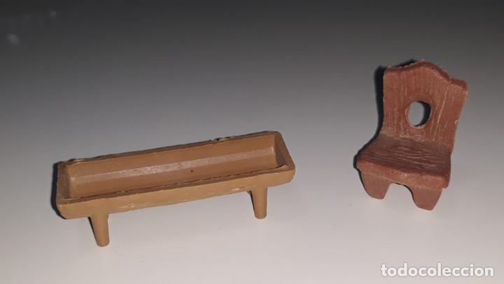 Figuras de Goma y PVC: PERY PITUFOGAR : ANTIGUO BANCO SILLA TABURETE MOBILIARIO DE LOS PITUFOS - THE SMURFS - A&Ntilde;O 1983