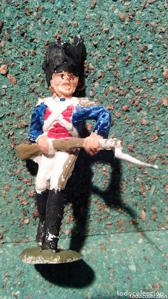 Rubber and PVC Figures: Antigua Figura Napole&oacute;nica. Pl&aacute;stico. 65 mm.