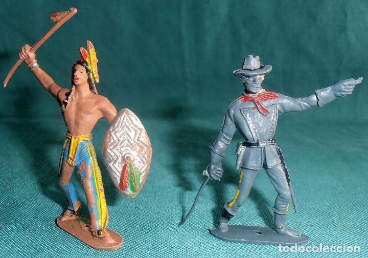 Figuras de goma y PVC: UN INDIO Y UN MILITAR COMANSI - Foto 1