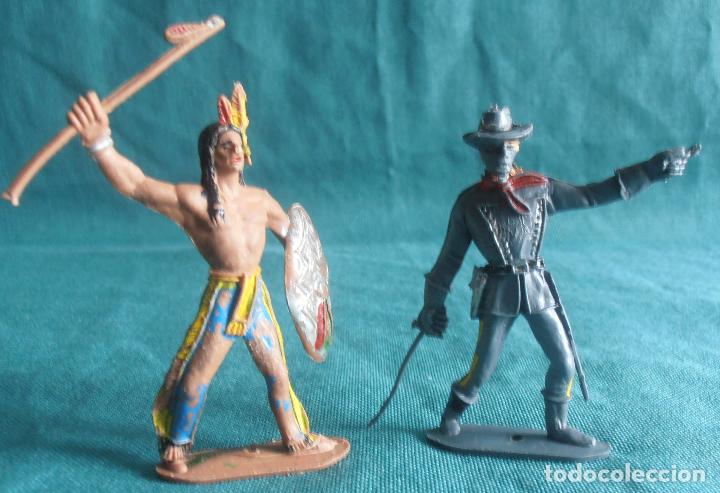 Figuras de goma y PVC: UN INDIO Y UN MILITAR COMANSI - Foto 2