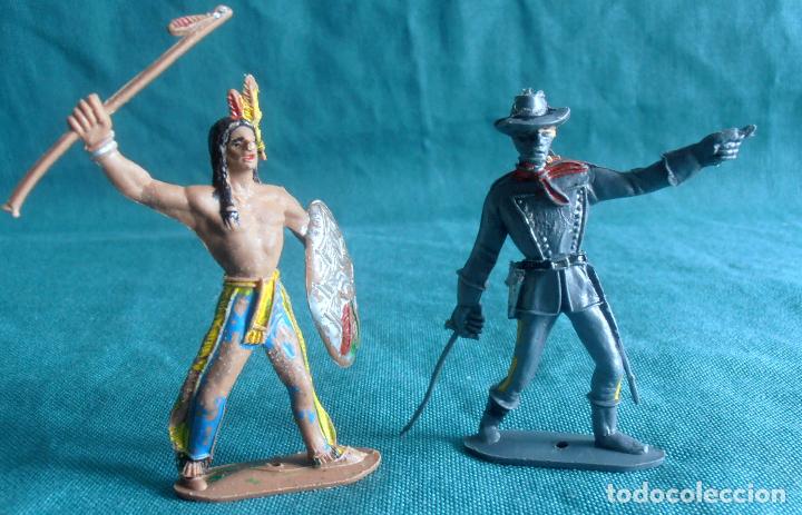 Figuras de goma y PVC: UN INDIO Y UN MILITAR COMANSI - Foto 3