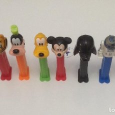 Figuras de Goma y PVC Dispensador Pez: LOTE OCHO DISPENSADORES CARAMELOS: HELLO KITTY, STAR WARS VADER Y R2D2, PLUTOS, MICKEY, TIGRE, ETC