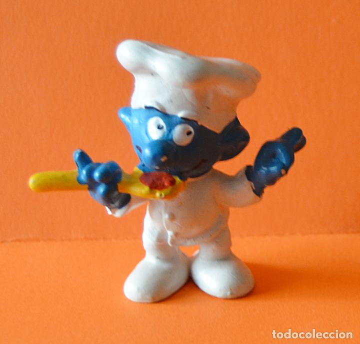 Figuras de Goma y PVC: PITUFO COCINERO - GERMANY