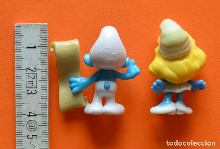 Figuras de goma Kinder: PITUFO Y PITUFINA - KINDER - PEYO - 2015 - Foto 2