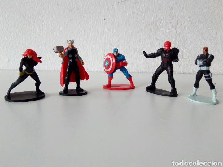 Figuras de goma y PVC: 5 mu&ntilde;ecos marvel - Foto 1