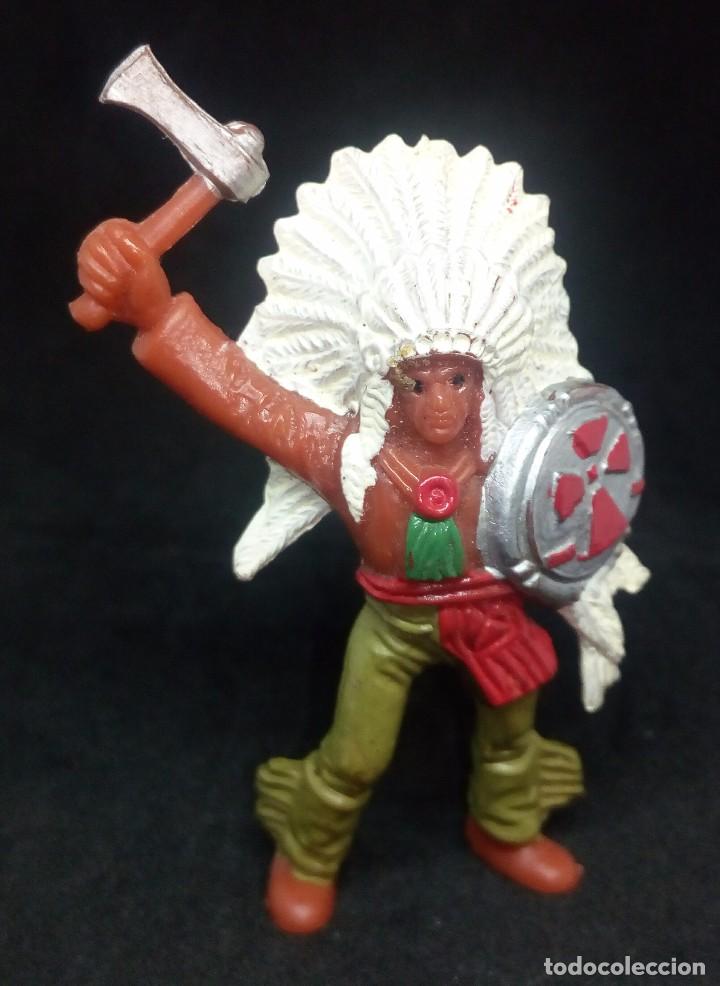 Figuras de goma y PVC: INDIO CON HACHA. COMANSI - Foto 1
