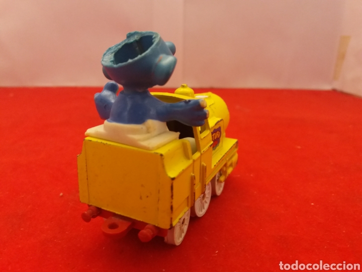 Figuras de goma y PVC: Pitufo tren incompleto - Foto 2