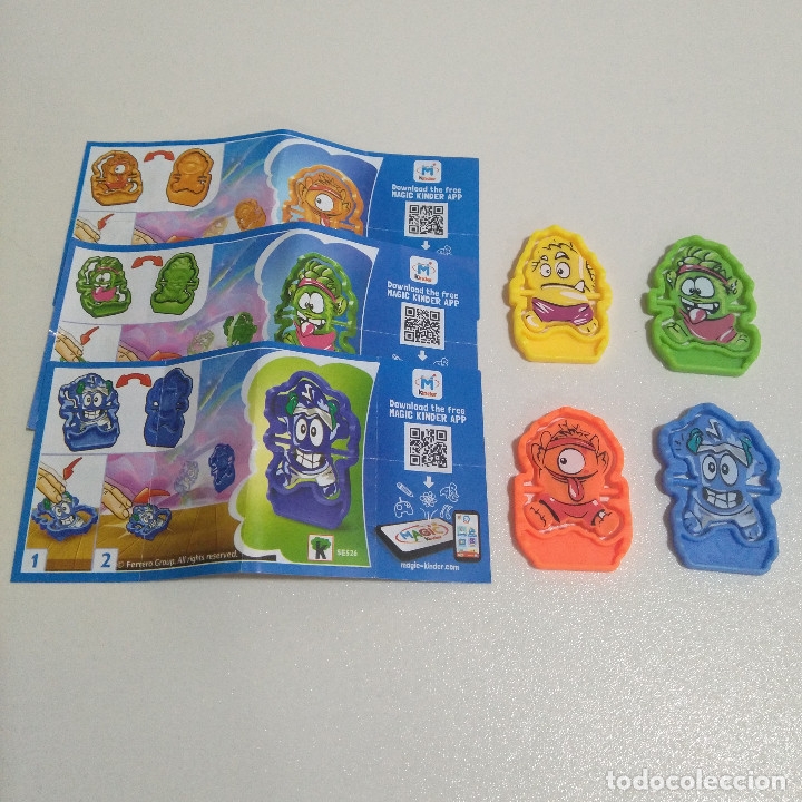 Figuras de Goma Kinder: leer*** kinder se 527 522 526 2018 go move aliens gomove monstruos monsters