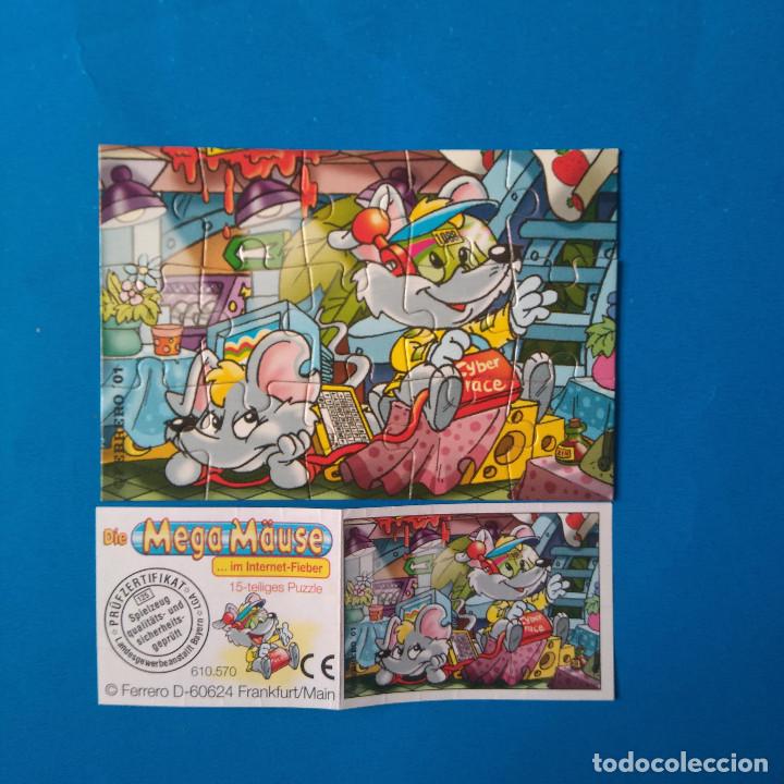 Figure di Gomma e PVC: kinder puzzle rompecabezas puzle ratones ferrero 90