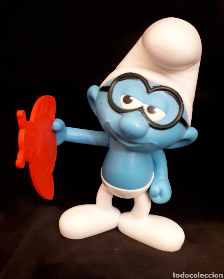 Figuras de Goma y PVC: Pitufo pl&aacute;stico r&iacute;gido Mc Donalds