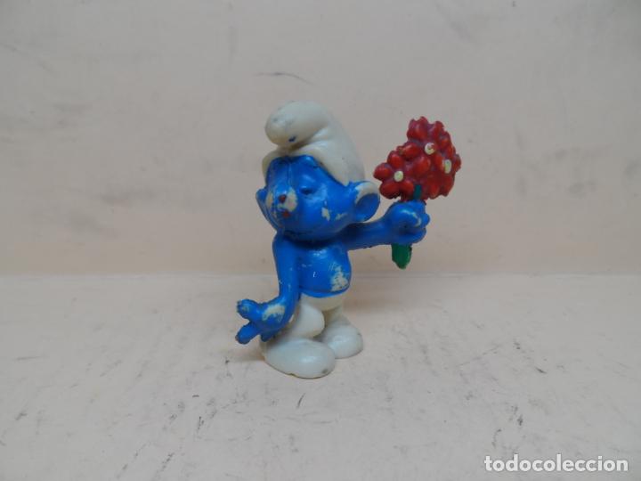 Figuras de goma y PVC: FIGURA PVC PITUFO (SMURF) BOOTLEG - Foto 1
