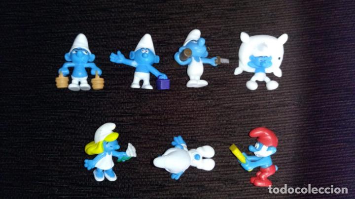 Figuras de goma Kinder: Lote de 7 Figuritas PITUFOS de KINDER - Foto 1