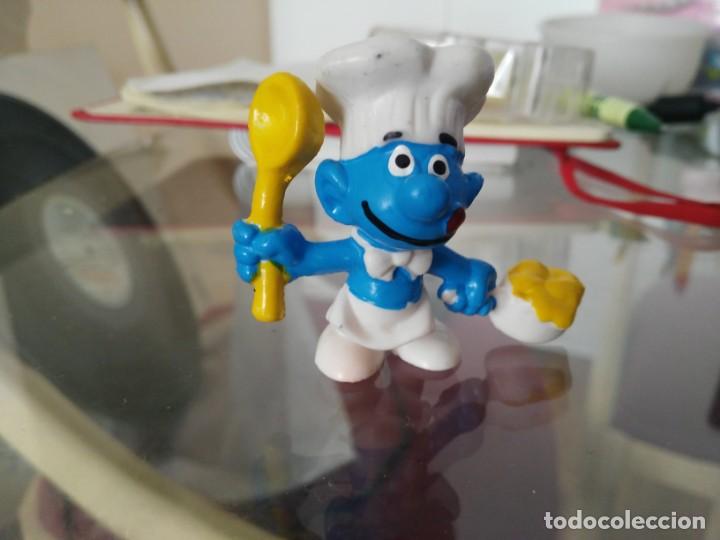 Figuras de Goma y PVC: Pitufo cocinero sin marca