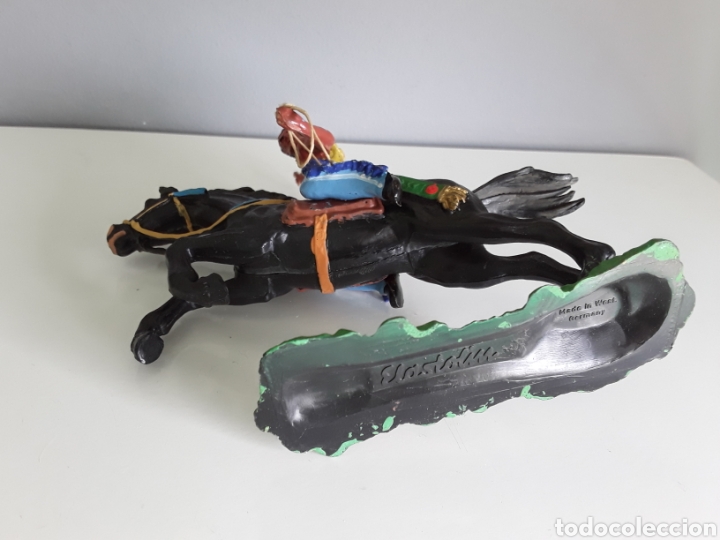 Figuras de goma y PVC: Indio a caballo , Elastolin 7 cms , del oeste, vaqueros, s&eacute;ptimo caballeria, comp. Reamsa - Foto 9
