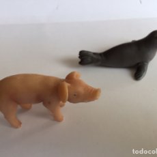 Figuras de Goma y PVC: LOTE 2 FIGURAS ANIMALES SCHLEICH: CERDITO Y FOCA (GOMA - PVC) ¡COLECCIONISTA!. Lote 164214218