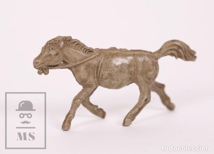Figurines en Caoutchouc et PVC: Figura de Goma - Caballo Gris - A&ntilde;os 50-60 - Tipo Reamsa, Lafredo, Pech, Comansi, Sotorres...