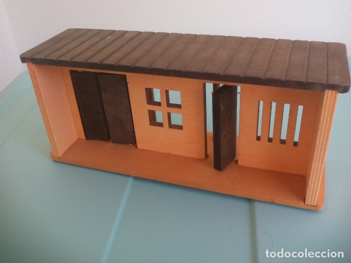Figuras de goma y PVC: COMANSI PIEZA DEL FUERTE DEL OESTE DE MADERA - Foto 3