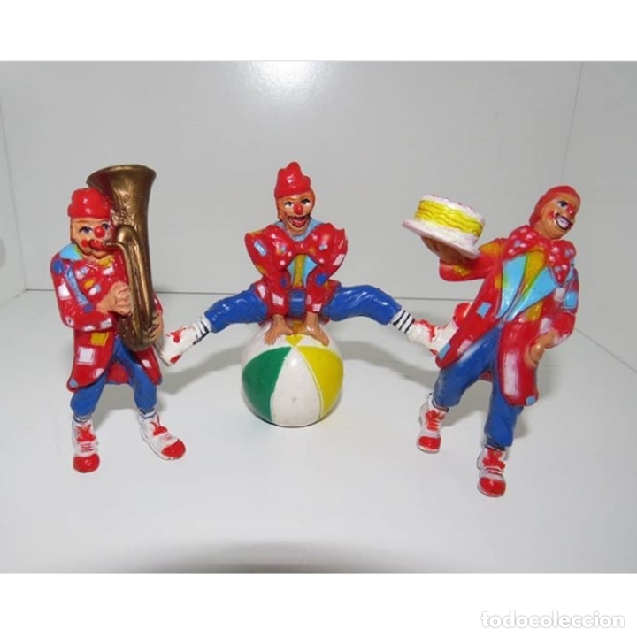 Gummi- und PVC-Figuren: Payaso Micolor - 3 Unidades