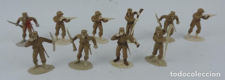 Figuras de Goma y PVC: TROPAS COLONIALES 10 FIGURAS TIMPO TOYS, MADE IN ENGLAND, SOLDADOS LEGI&Oacute;N FRANCESA. MIDEN 6 CMS.