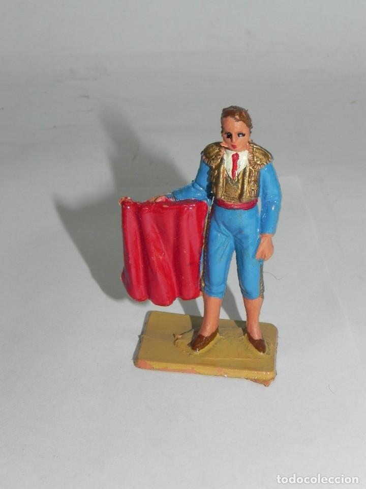 Figurines en Caoutchouc et PVC: Antigua Figura en Pl&aacute;stico. Serie Tauromaquia. Torero. A&ntilde;os 70.