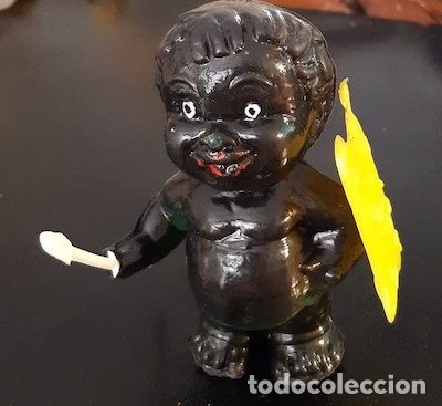 Figuras de goma y PVC: BARATIJA DE KIOSKO, GUERRERO NATIVO DE PL&Aacute;STICO INFLADO