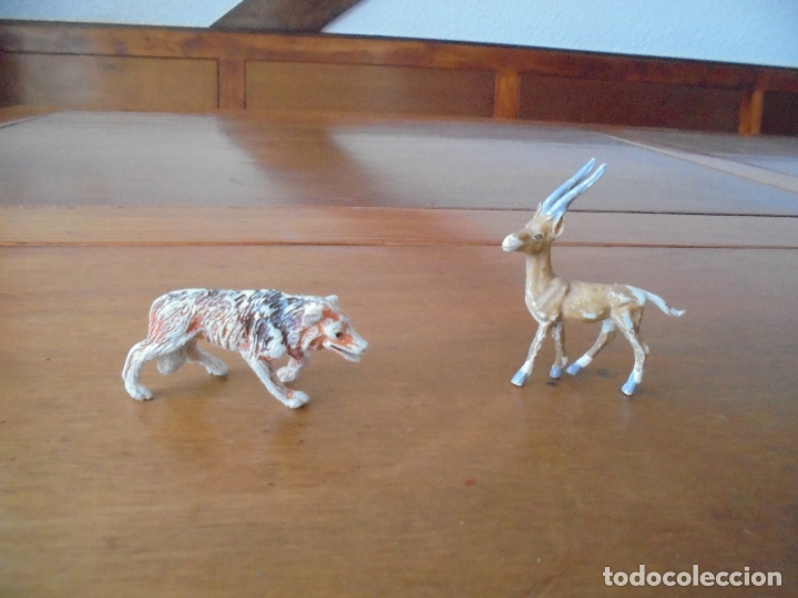Gummi- und PVC-Figuren: LOTE DE DOS ANTIGUAS FIGURAS ANIMALES DE LOS A&Ntilde;OS 60