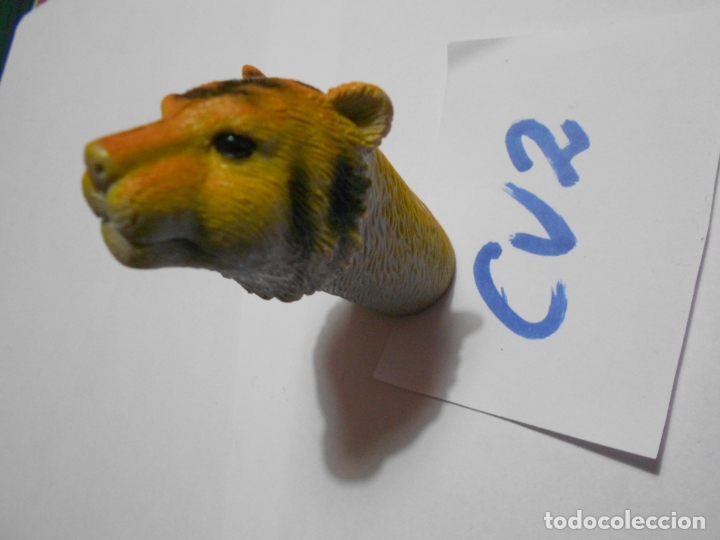 Figuras de goma y PVC: CABEZA LEON TIGRE PARA DEDO - Foto 2
