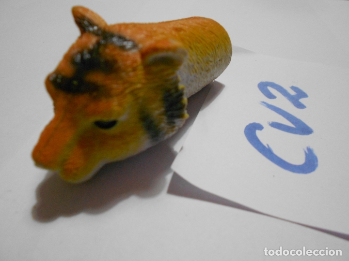 Figuras de goma y PVC: CABEZA LEON TIGRE PARA DEDO - Foto 1