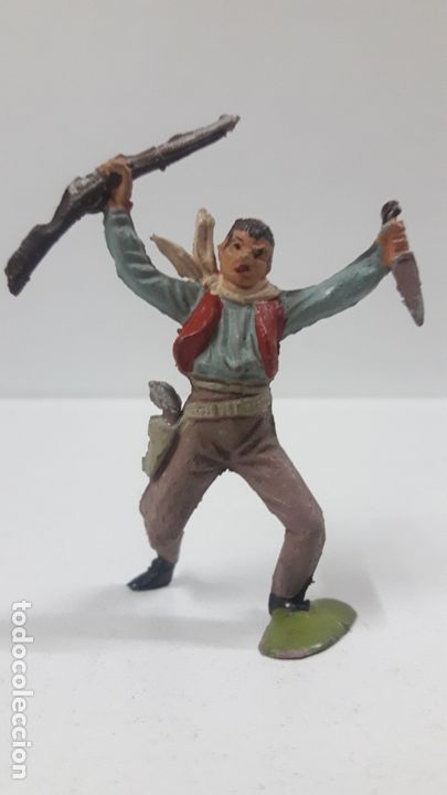 Figuras de goma y PVC: VAQUERO . REALIZADO POR JECSAN . AÑOS 50 EN GOMA
