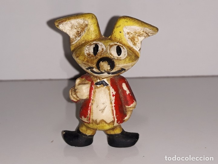 Figuras de goma y PVC: ANTIGUA Y RARA FIGURA PUBLICITARIA DE GOMA DE SCHNEIDY - TELEVISORES Y RADIO SCHNEIDER A&Ntilde;OS 50